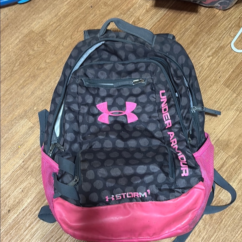 Under Armour Black and Pink Storm Backpack